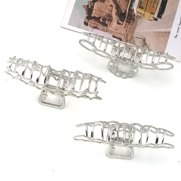 Trendy Y2K Metal Hair Clips - 3 PCS Stylish Set