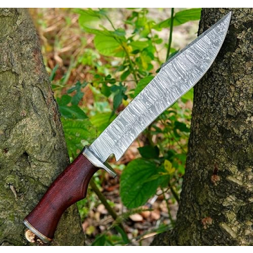 WARIVO KNIFE D2 Gaint Bowie knife 15.5 Inch Crocodile Dundee Knife with Leather Sheath Rambo style F...