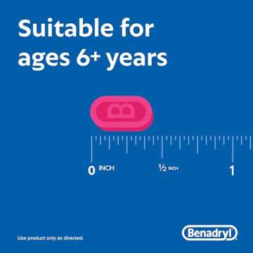 Benadryl Ultratabs Go Packs Antihistamine Allergy Relief Medicine, 25 mg Diphenhydramine HCl Tablets for Relief of Cold & Allergy Symptoms, Travel & On-The-Go Size, 4 Packets of 2 Tablets