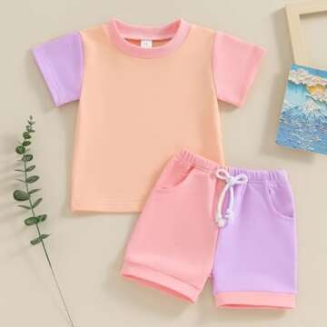 Toddler Baby Girl Summer Cotton Outfits Set for Ages 0-3