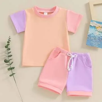Toddler Baby Girl Summer Cotton Outfits Set for Ages 0-3