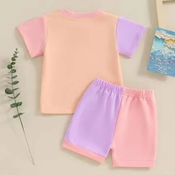 Toddler Baby Girl Summer Cotton Outfits Set for Ages 0-3