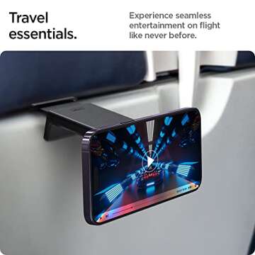 Spigen OneTap (MagFit) Away Travel Essentials and Inflight Airplane Phone Mount Compatible with iPhone 16 Pro Max, 16 Pro, 16 Plus, 16, 15, 14, 13, and 12 Series
