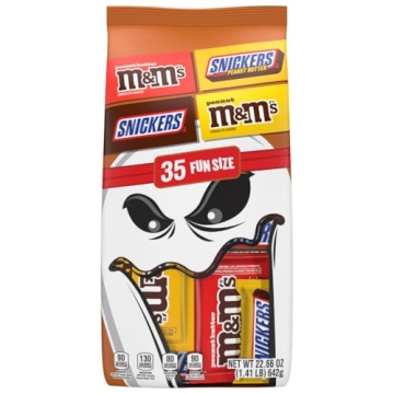 Halloween Candy Assortment: M&M'S & SNICKERS Variety - 35 Ct