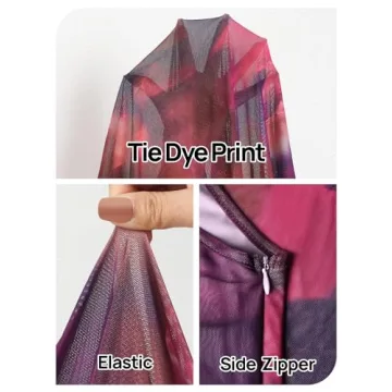 Buy MEROKEETY Bodycon Tie Dye Maxi Dress for Summer