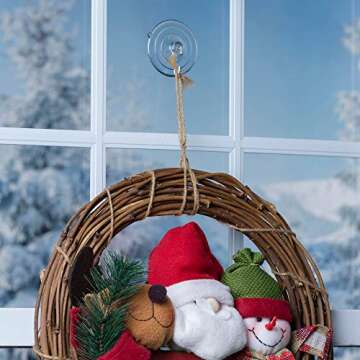 SEWANTA All-Purpose Suction Cup Hooks [10PK Combo Set] Powerful Window Suction Cups with Hooks Use to Hang On Glass, Windows, Doors, Mirrors, Tiles. Set Includes: 2 Large, 4 Medium, 4 Small