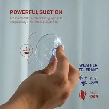 SEWANTA All-Purpose Suction Cup Hooks [10PK Combo Set] Powerful Window Suction Cups with Hooks Use to Hang On Glass, Windows, Doors, Mirrors, Tiles. Set Includes: 2 Large, 4 Medium, 4 Small