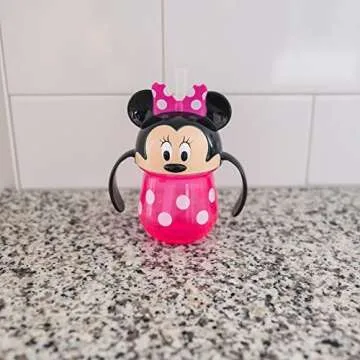 The First Years Disney Minnie Mouse Trainer Straw Cup - Disney Toddler Cups with Straw - 9 Months and Up - 7 Oz
