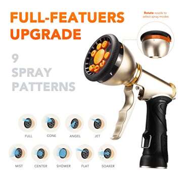 Delxo 50 Feet Expandable Garden Hose with Nozzle