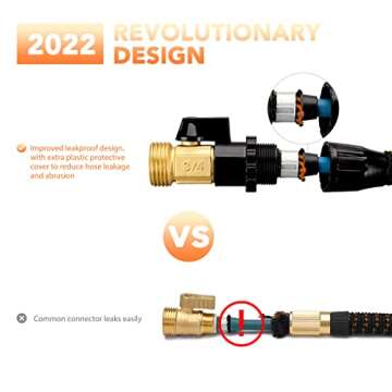 Delxo 50 Feet Expandable Garden Hose with Nozzle