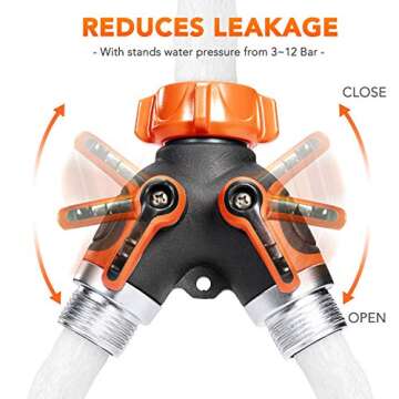 Delxo 50 Feet Expandable Garden Hose with Nozzle