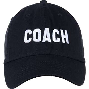 Ann Arbor T-shirt Co. Coach Baseball Hat | Men & Women Team Cap - Classic Dad Style