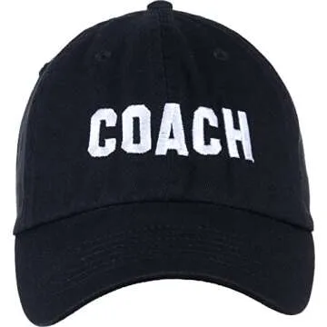Ann Arbor T-shirt Co. Coach Baseball Hat | Men & Women Team Cap - Classic Dad Style