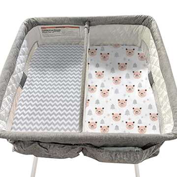 Gllquen Baby Bassinet Sheets 4 Pack - Cozy & Stylish