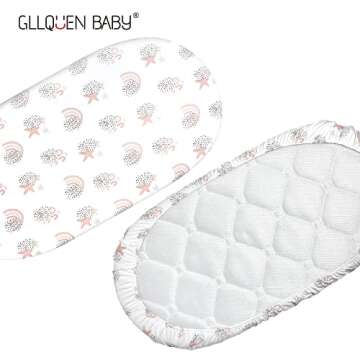 Gllquen Baby Bassinet Sheets 4 Pack - Cozy & Stylish