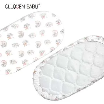 Gllquen Baby Bassinet Sheets 4 Pack - Cozy & Stylish