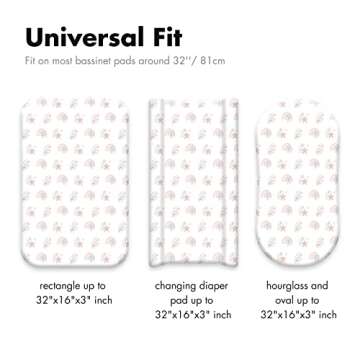 Gllquen Baby Bassinet Sheets 4 Pack - Cozy & Stylish
