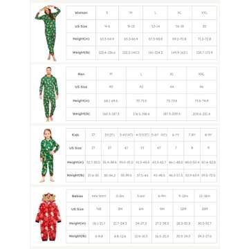 PATPAT Family Christmas Pajamas Matching Set Xmas Holiday Zip Up One Piece PJs Hooded Women Men Kid Baby Sleepwear Green Kids: 3-4 Years