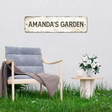 Personalized Rustic Metal Sign for Indoor Outdoor Use