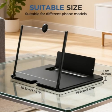 Screen Magnifier for Cell Phone, 2026 New Big Screen Phone Magnifier Portable 3D Magnifying Screen f...