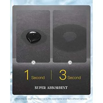 MontVoo -Bath Mat Rug-Rubber Backing Non Slip Quick Dry Absorbent Thin Bathroom Rugs Fit Under Door-Faux Suede Surface Bathroom Floor Mats-Shower Rug for in Front of Bathtub Shower Dark Grey 16"x24"