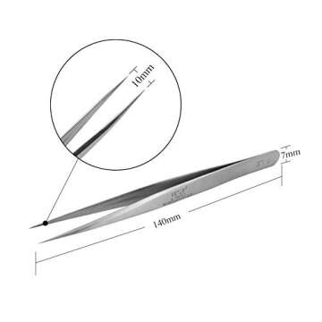 LASHVIEW Stainless Steel Eyelash Tweezers for Professionals