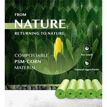 Compostable Trash Bags - FORID 8 Gallon Garbage Bags 150 Count Trash Can Liners 30 Liter Unscented M...