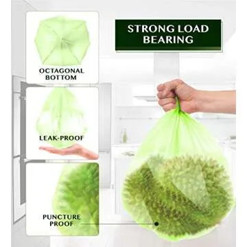 Compostable Trash Bags - FORID 8 Gallon Garbage Bags 150 Count Trash Can Liners 30 Liter Unscented Medium Wastebasket Bags for Kitchen Bathroom Home Office Garbage Can (5Rolls/Green) - Durable & Thick