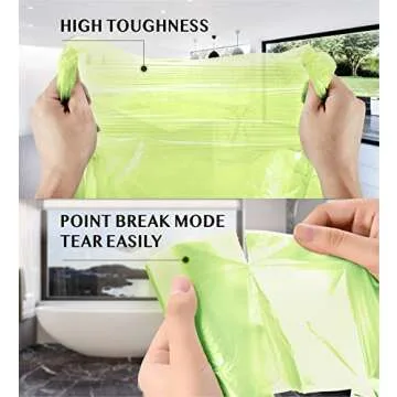 Compostable Trash Bags - FORID 8 Gallon Garbage Bags 150 Count Trash Can Liners 30 Liter Unscented Medium Wastebasket Bags for Kitchen Bathroom Home Office Garbage Can (5Rolls/Green) - Durable & Thick