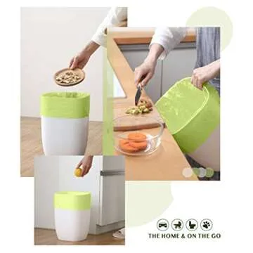 Compostable Trash Bags - FORID 8 Gallon Garbage Bags 150 Count Trash Can Liners 30 Liter Unscented Medium Wastebasket Bags for Kitchen Bathroom Home Office Garbage Can (5Rolls/Green) - Durable & Thick