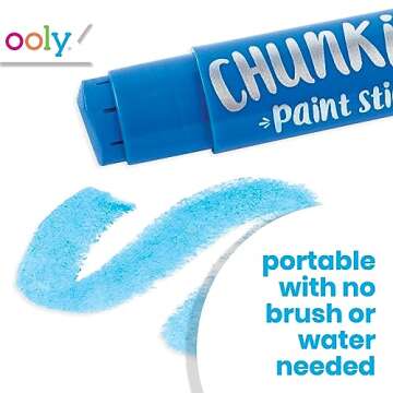 Ooly Chunkies 6 Metallic Paint Sticks For Kids, Tempera Paint Sticks Metallic Colors Set, No Mess Quick Drying Art Supplies for Toddlers and Kids