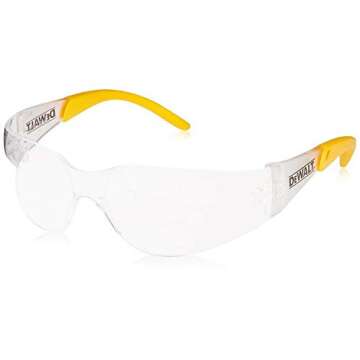 DEWALT DPG54 Protector Safety Glass - Clear/Yellow Frame, Clear Lens - 12 pairs