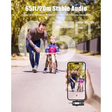 Gicorino Wireless Lavalier Microphones, 4-in-1 Universal Receiver for Android iPhone iPad Laptop & Camera, USB-C, Wireless Mini Microphone for Video Recording, Vlog, YouTube, TikTok