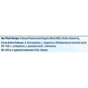 Stonyfield Organic YoBaby Whole Milk Baby Yogurt Cups with Probiotics, Plain, 4 Oz, 6 Pack