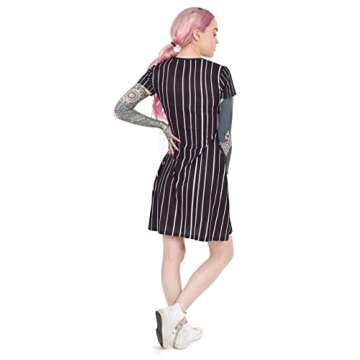 Disney Nightmare Before Christmas Dress Womens Jack Skellington Costume (Large) Black