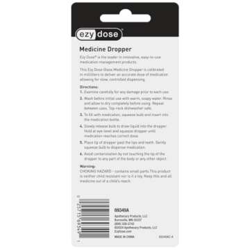 Ezy Dose 1mL Medicine Dropper, BPA-Free & Calibrated