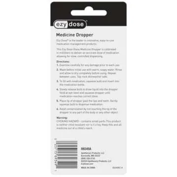 Ezy Dose 1mL Medicine Dropper, BPA-Free & Calibrated