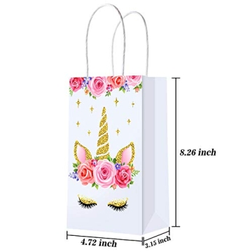 Unicorn Party Favor Bags - SATINIOR 12 Packs for Parties