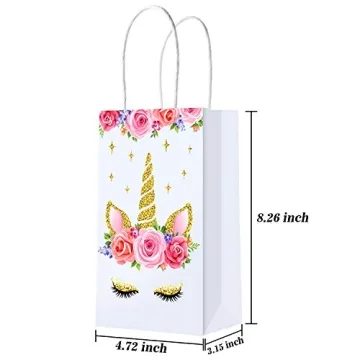 Unicorn Party Favor Bags - SATINIOR 12 Packs for Parties