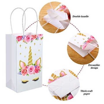 Unicorn Party Favor Bags - SATINIOR 12 Packs for Parties