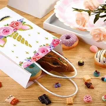 Unicorn Party Favor Bags - SATINIOR 12 Packs for Parties