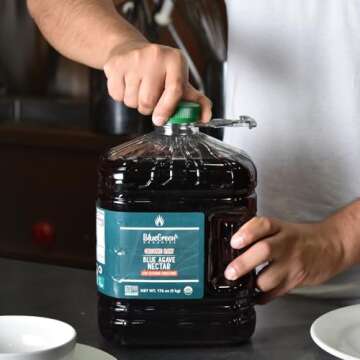 BLUE GREEN ORGANICS, Agave syrup, Agave gallon, Agave, Gluten Free, Organic, Sweetener, teas, coffee...