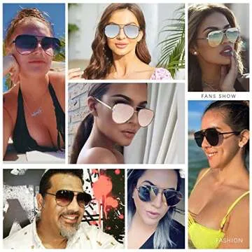 ANDWOOD Oversized Aviator Sunglasses for Everyone