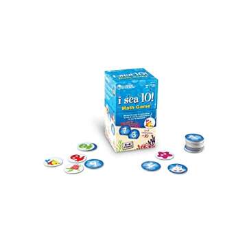 Learning Resources I Sea 10! Game, Math Games, Addition and Subtraction, Homeschool & Classroom Math Games, Educational, Includes 100 Cards, Ages 6+