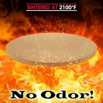 Unicook Pizza Stone for Grill Oven, 15 Inch Round Baking Stone, Heavy Duty Cordierite Pizza Cooking Pan, Thermal Shock Resistant, Ideal for Making Crisp Crust Pizza, Bread and More, Includes Scraper