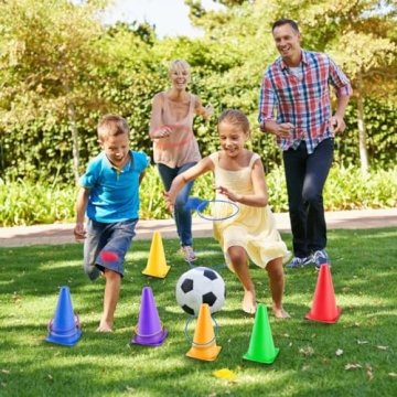 OBTANIM 26 Pcs Colorful Ring Toss Set for All Ages