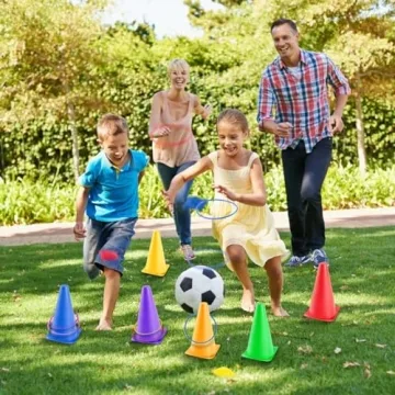 OBTANIM 26 Pcs Colorful Ring Toss Set for All Ages