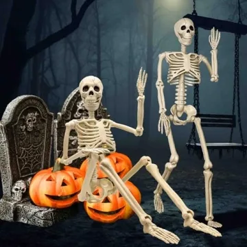 Life Size Halloween Skeletons - 2 Pack for Spooky Fun