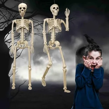 Life Size Halloween Skeletons - 2 Pack for Spooky Fun