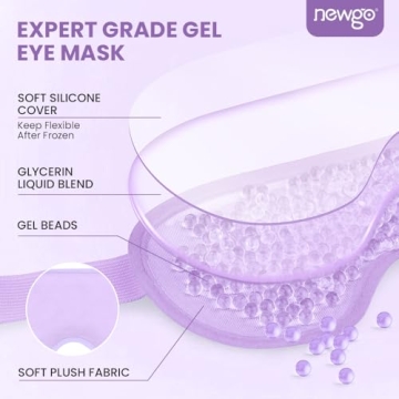 NEWGO Cooling Gel Eye Mask for Puffy Eyes and Stress Relief